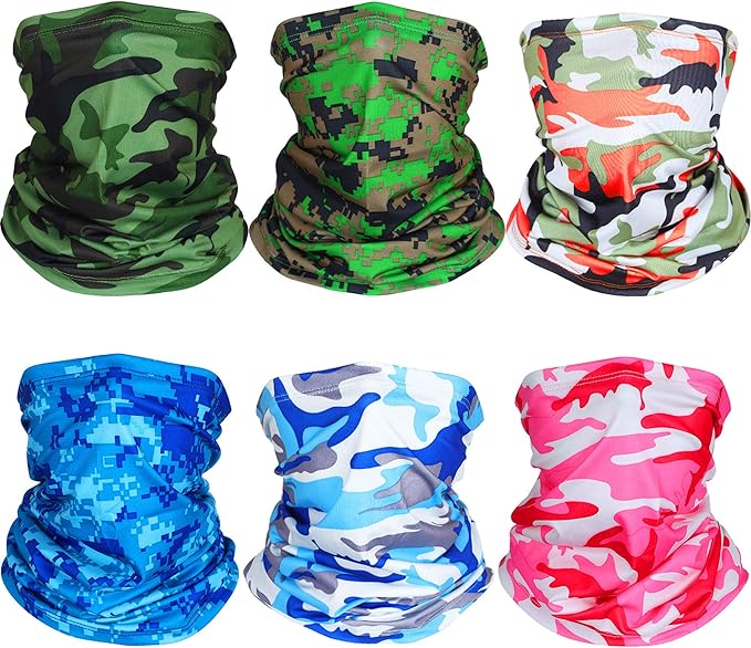 Geyoga Neck Gaiter Bandana Face Mask Summer UV Protection Cooling Breathable Face Mask Neck Scarf Balaclava for Men Women