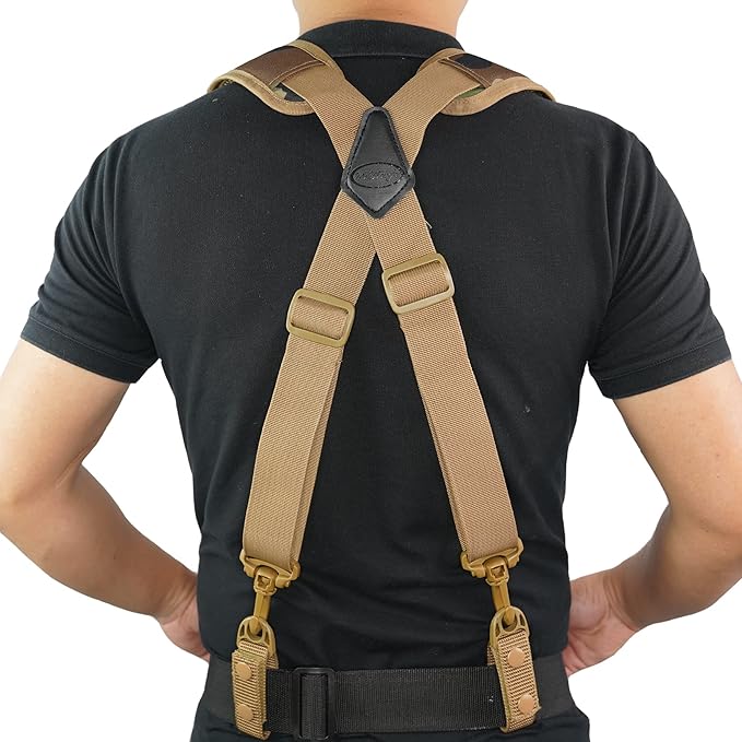 MELOTOUGH Tactical Suspenders Duty Belt Police Suspenders for Law Enforcement Belt with Padded Adjustable Shoulder