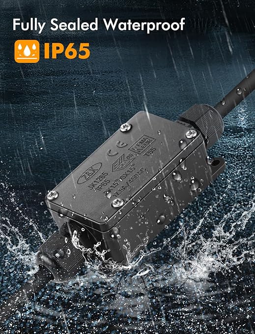 Junction Box - 4 Pack IP65 Waterproof 2 Way PG9 Electrical Junction Box Electrical Boxes Project Enclosure Underground Cable Line Wires Power Cord Connector Protection