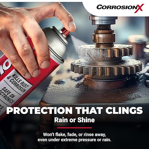 CorrosionX Rust Inhibitor, Industrial-Strength Dielectric Corrosion Prevention, Lubricant & Penetrant for Marine, Automotive, Electronics & RV Use, Protects Bolts, Cables, Engines, Parts, 1 Gallon