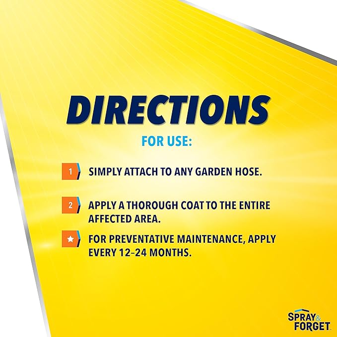 Spray & Forget House & Deck Outdoor Cleaner - Hose End Adapter - Stain Remover - 1 Quart