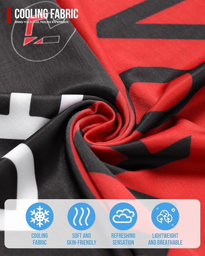 Neck Gaiter and Arm Sleeves Set, UPF 50+ Breathable Face Mask and Cooling Compression Sleeves