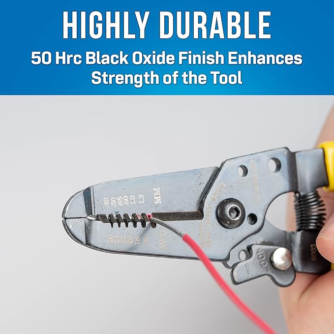 Jonard Tools JIC-1626 16-26 AWG Wire Stripper and Cutter, 6-3/4" Length
