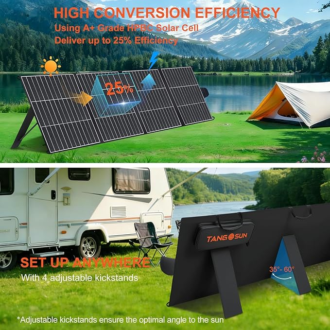 200W Portable Solar Panel for Power Station, 25% High Efficiency ETFE Foldable Solar Panel Charger,With USB-A QC3.0,Type-C, MC4 Output, IP65 Waterproof, for Outdoor Camping, RV, Emergency Power Supply