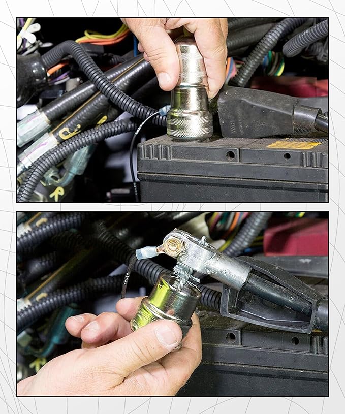2PCS Battery Terminal Cleaner,Car Accessories Metal Vehicle Battery Post Cleaner Bristle Tool,Battery Terminal Cleaning Brush for Cleaning Top/Side Post and Terminal Connector,Fit for Car,SUV