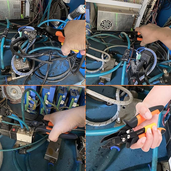 Push to Connect Fittings Air Line Disconnect Tool Kit Push Fitting Removal Tool for 1/4”, 5/16”, 3/8”, 1/2” (6mm, 8mm,10mm,12mm) Quick Connect Release Pliers with 15 Pcs Pneumatic Fittings