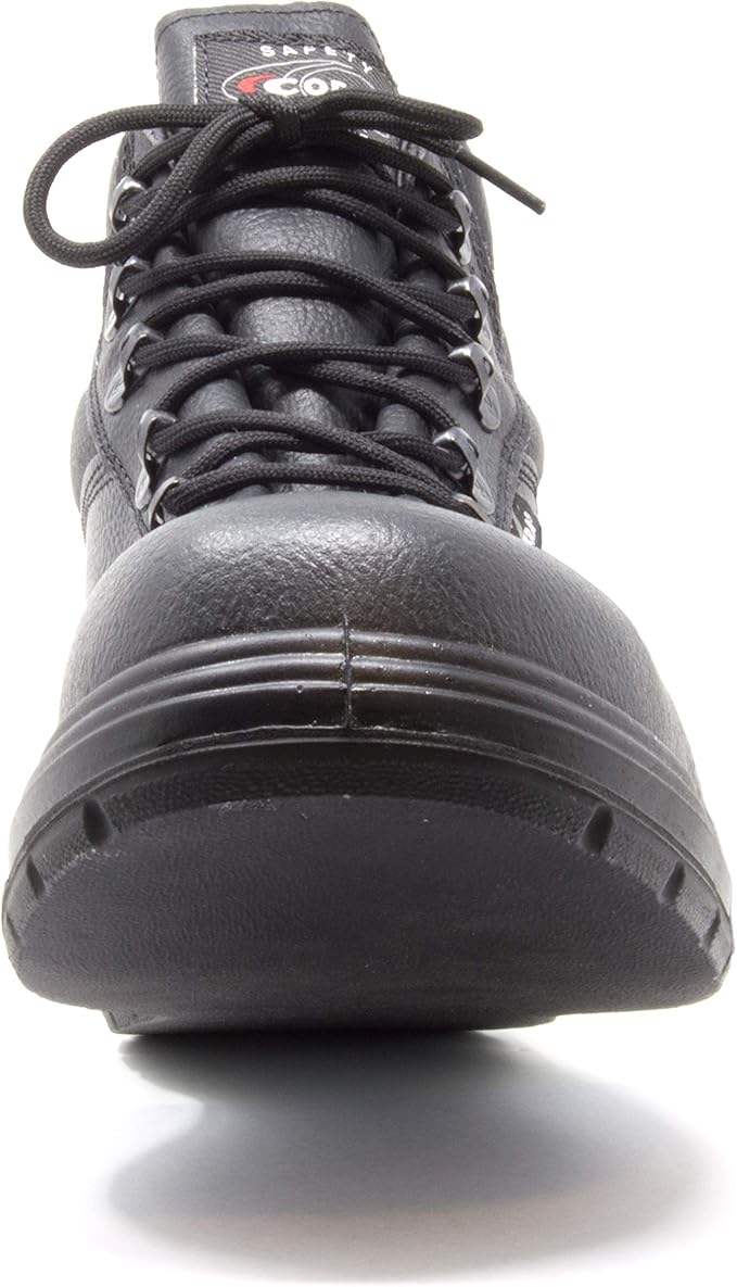 COFRA Leather Work Boots - NEW ASPHALT Treadless Footwear with Composite Safety Toe & Heat Defender Nitrile Rubber Outsole - Size 8
