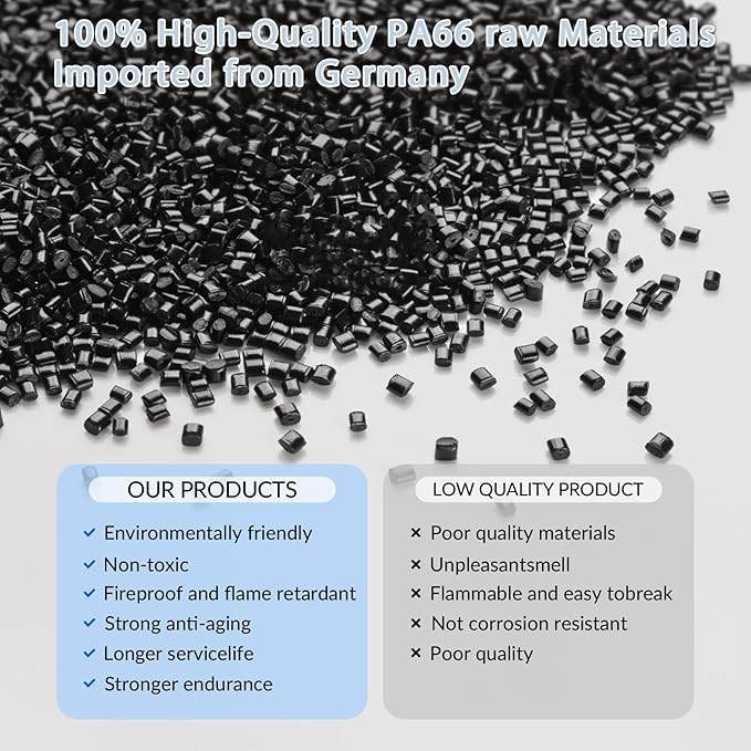 200 Pack Zip Wire Ties 12 Inch Cable Zip Ties Black Tie Wraps with 70 Pounds Tensile Strength, Self-Locking Cable Ties, UV Resistant Thick Nylon Wire Ties for Indoor and Outdoor Black