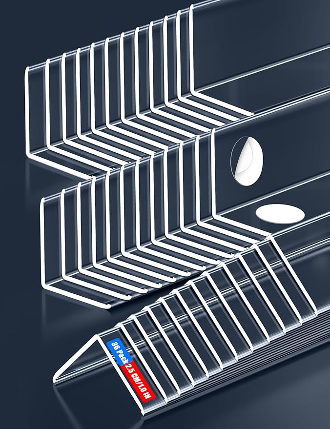 Clear Corner Protectors –Self-Adhesive Baby Proofing Safety Bumpers for Walls, Furniture, Cabinets & Desks – Freely Spliced to Meet Your Needs(36PCS, 2.5x40.6cm/1.0x16in)