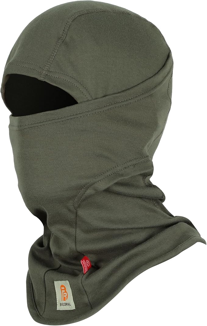 BOCOMAL FR Flame Resistant Balaclava Face Mask Arc Rated NFPA2112 CAT2 Helmet Liner Covering Hood for Welding