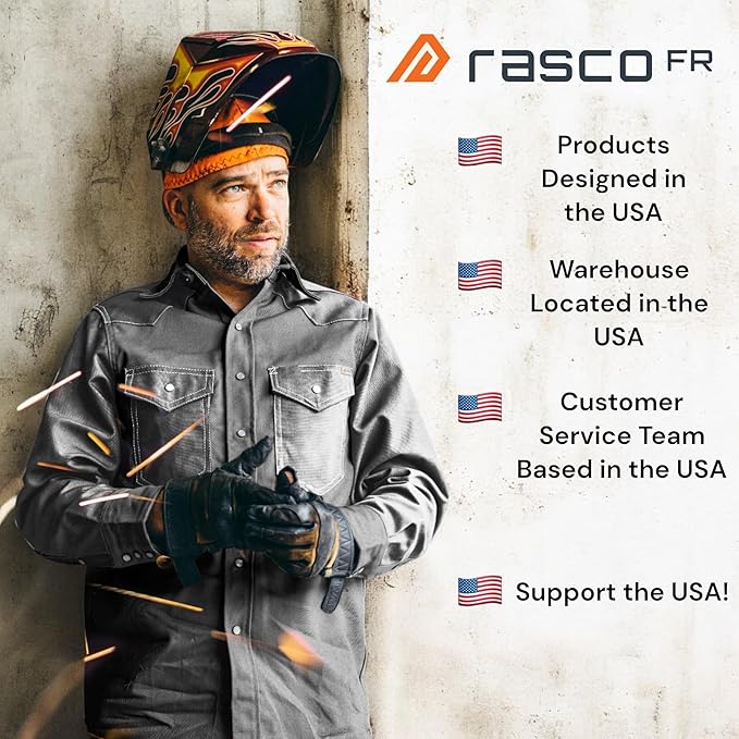 Rasco FR Duck Snap Shirt Western Yoke, Premium Fabric, NFPA 2112 & 70E Compliant