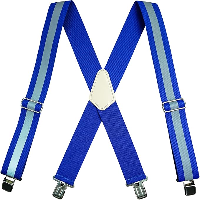 MELOTOUGH Reflective Safety Suspenders|Work Suspenders with Hi Viz Reflective Strip Hold Up Tool Belt Suspenders