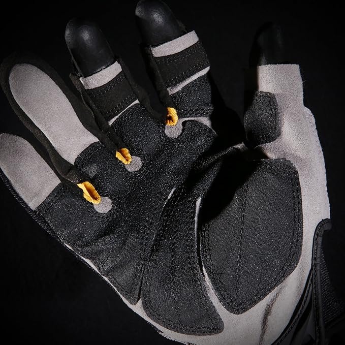 Ironclad Framer; Carpenter Work Gloves, Open Finger Dexterity, Performance Fit, Durable, Machine Washable, (1 Pair), FUG-06-XXL,Grey/Black