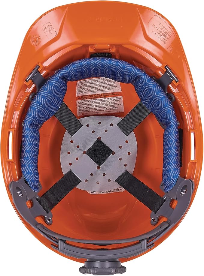 Ergodyne Chill-Its 6612 Moisture Wicking Hard Hat Top Pad, Padded Cooling Microfiber, Fits Most Suspension Systems (3-Pack)