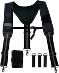 Padded Tool Belt Suspenders 3 Hook Swivel Suspenders for Tool Belt Heavy Duty Work Suspenders