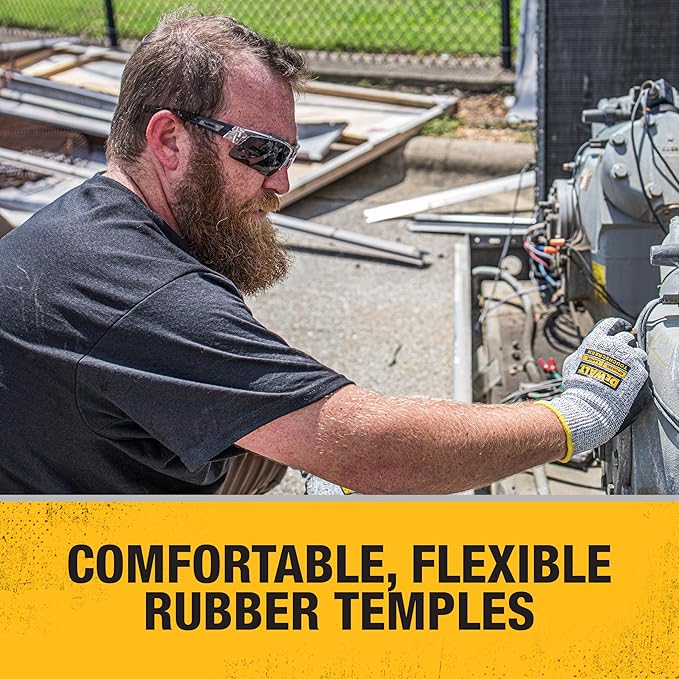 DEWALT DPG100T-2D Crosscut® Safety Glasses - Translucent Half Frame - Smoke Lens - ANSI Z87.1+ - 1 Pair