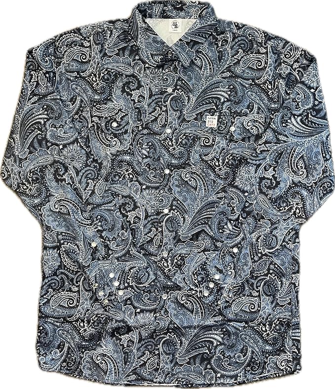 WoahBros FR Shirts for Men, 8oz Midweight Flame Resistant Welding Shirt, 100% Cotton, Pearl Snap Buttons - CAT2/NFPA2112