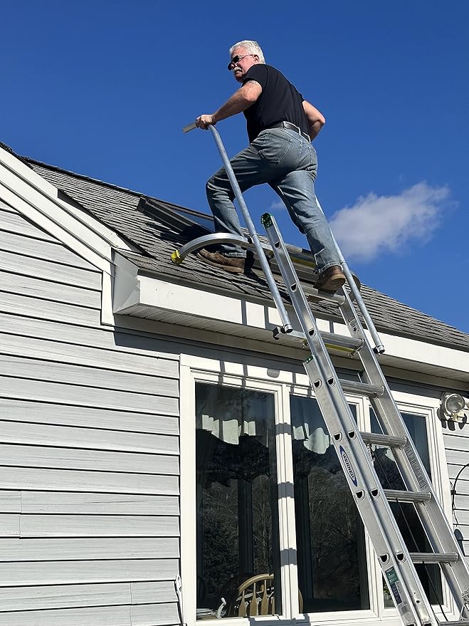 Safety Rails and Standoff for Ladder Extension - Stabilizer for Fall Protection