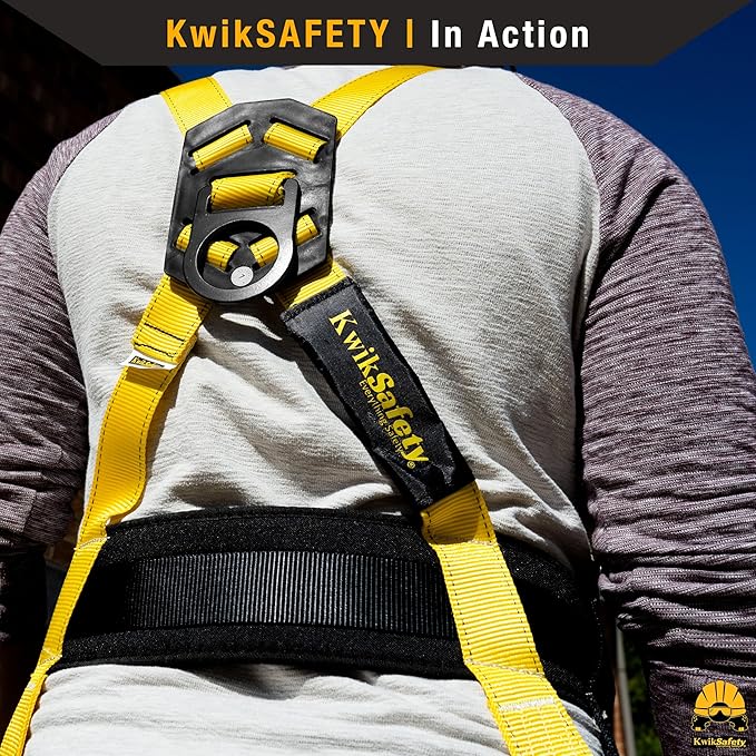KwikSafety - Charlotte, NC - HURRICANE Safety Harness [3 D-RINGS, BACK SUPPORT] ANSI Tested OSHA Compliant