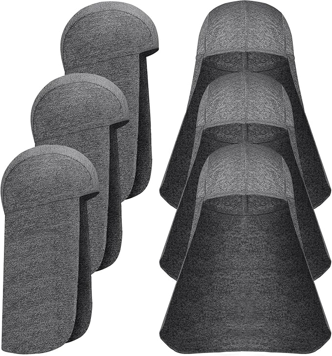 Sintege 6 Pieces Hard Hat Sun Shade Cooling Skull Cap Sun Neck Protector Quick Dry Neck Shade for Women Men