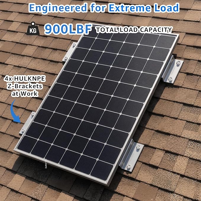 Z Brackets Solar Panel Mounting Kit (16 Pack) Heavy Duty Multi-Slot Aluminum Corrosion-Resistant for RV, Boat, Roof, Off-Grid & Solar Panel Hold Down