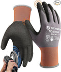 Schwer 3 Pairs Work Gloves with Sandy Nitrile Coating LT5626, Level 6 Abrasion Resistant (Certified) Heavy Duty Gloves with Grip for Men and Women, Ideal for General Use, Mechanic, Construction, M