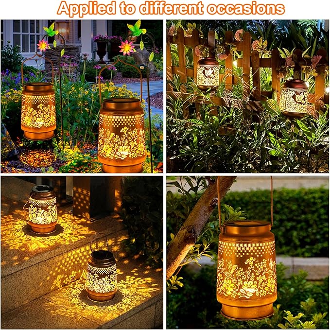 2 Pack Solar Lights Replacement Top Parts 7 Lumens Lantern Lids Light for Hanging Solar Lanterns Outdoor Decorations Garden Patio