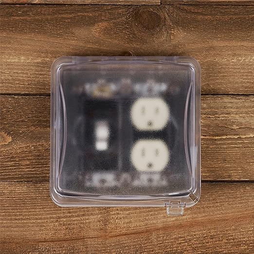 TayMac MM1410C 55-in-1 Configurations 2-Gang, Vertical Weatherproof Plastic Flat Cover, Clear (Pack of 2)