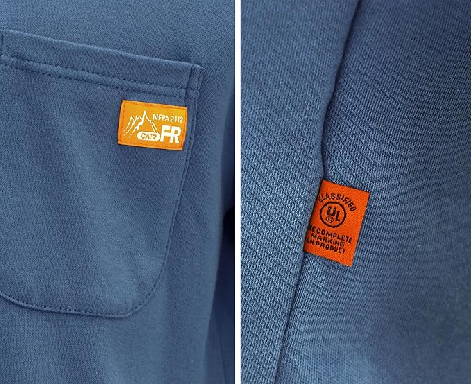 Titicaca FR Shirts Flame Resistant T Shirts 100% Cotton Men's Pre-Washed Fire Retardant T-Shirts