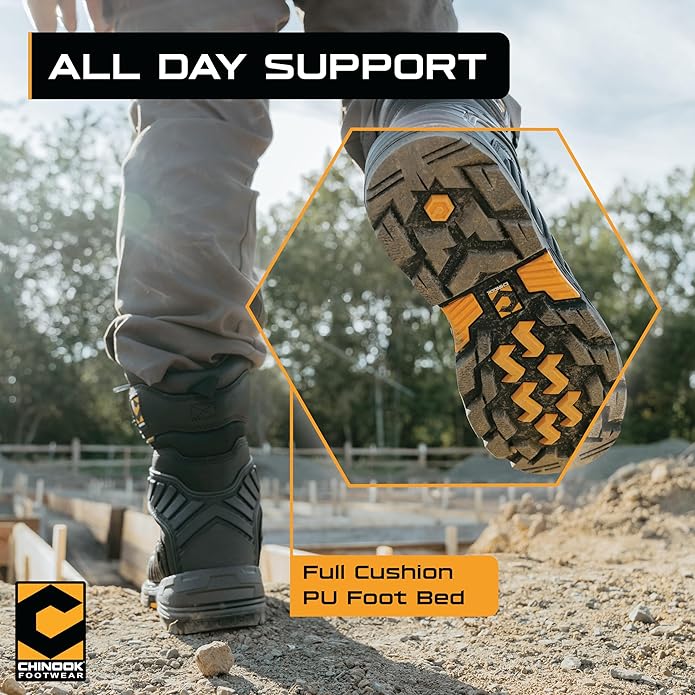 Chinook Footwear Scorpion 9" Composite Toe Industrial & Construction Waterproof Work Boots