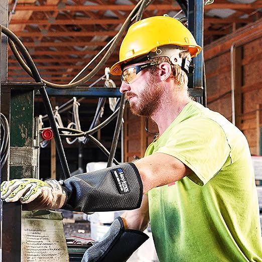 HexArmor MX250 Variomatic Dark Safety Glasses for Men and Women | Transition Lenses for Outdoor Work | Anti-Fog | Scratch-Resistant | Metal-Free | Certified ANSI Z87 | 100% UV Protected Eyewear