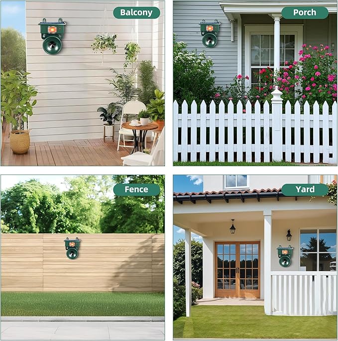2026 Solar Ultrasonic Bird Repeller Outdoor,Woodpecker Deterrent for House,Pigeon Bird Deterrents for Outside Birds Repellent Scare Devices for Balconies Yard Garden Farm Orchard Animal Repellent