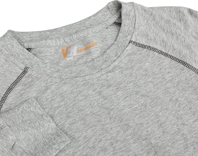 VATRENUS FR Shirts 4oz Lightweight Flame Resistant Henley 100% Cotton Men's Pre-Washed Fire Retardant Base Layer