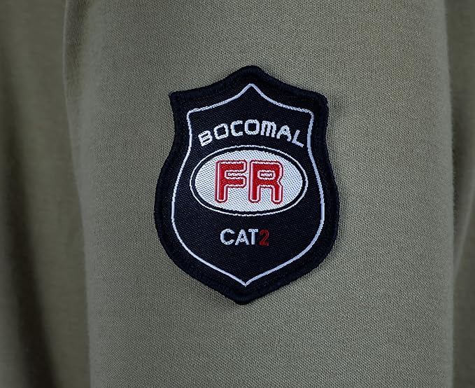BOCOMAL FR Shirts Flame Resistant Shirt 5.5oz 100% Cotton Light Weight CAT2 Fire Retardant Henley Shirts