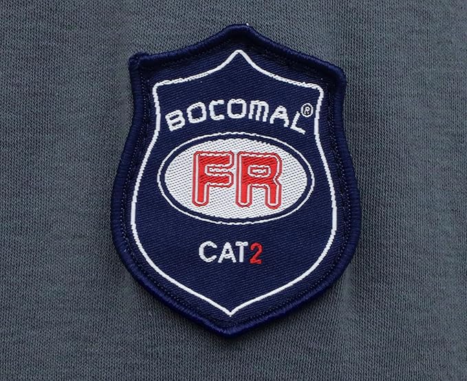 BOCOMAL FR Shirts Flame Resistant Shirt 5.5oz 100% Cotton Light Weight CAT2 Fire Retardant Henley Shirts