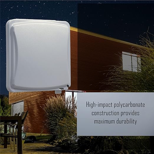 TayMac MM1410G Flat Weatherproof Plastic Cover 55 Configurations Vertical/Horizontal Two Gang, Flat Grey