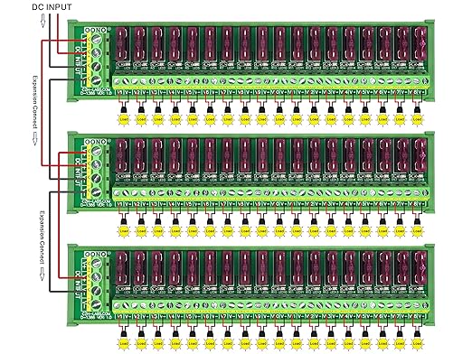 DC Power Fuse Distribution Strip Module (18 Position, Screw Mount)