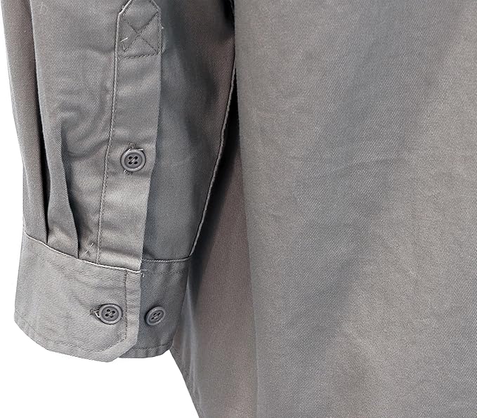 VATRENUS FR Shirts for Men 6.5oz Button Down Flame Resistant 100% Cotton Men's Pre-Washed Fire Retardant Work Shirt