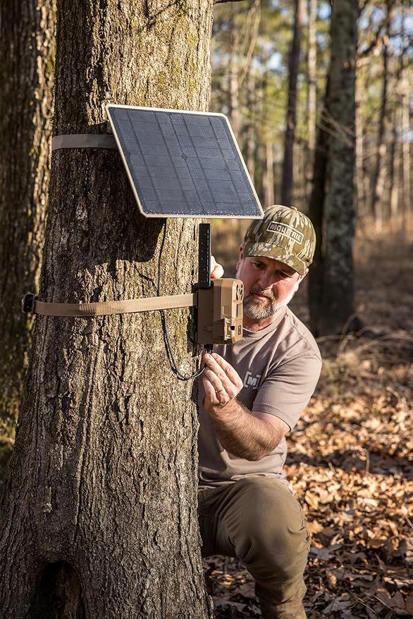 Moultrie - Solar Panel Power Pack - 10W - Gen 2 Solar Panel with Battery for Trail Cameras and Deer Feeders - 7.2v, 3350mAh