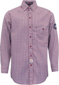 BOCOMAL FR Shirts Flame Resistant NFPA2112/CAT2 6.5oz Light Weight Printed Fire Retardant Plaid Shirt