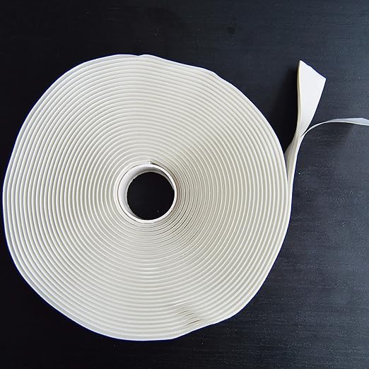 LLPT Butyl Tape White 1 Inch x 33Ft Tight Seal for Leak Proof EPDM RV Repair Window Glass Boat Sealing Roof Pipe Patching(WST233)
