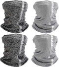 SATINIOR 4 Pcs Neck Gaiter for Men Reflective Face Mask Cover, UV Sun Protection Neon Balaclava Hi Vis Bandana for Work