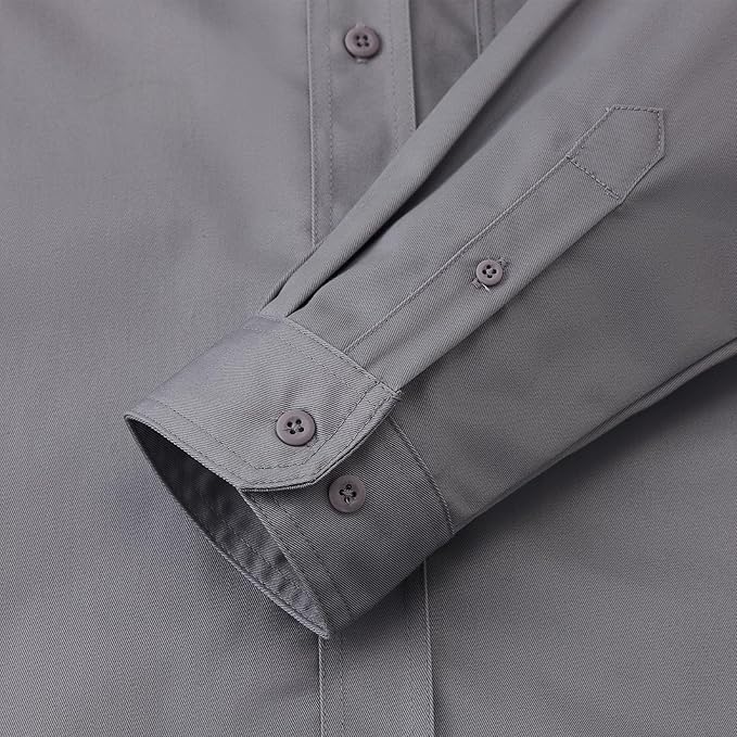 WORKWEYA FR Welding Shirts 7.5oz Cotton Button Down Flame Resistant Shirt for Men