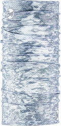 BUFF CoolNet UV Neck Gaiter, UPF 50 Sun Protection, Breathable, Versatile, Quick Dry Face Mask, White & Grey, Adult Size