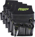 AWP Ballistic Nylon Mini Tool Pouch Multi-Pocket Organizer for Electricians, Professional Tool Box for Efficient Organization, Black/Gray | 1L-23021-2
