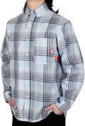 TICOMELA Men’s Mid-Weight FR Welding Shirt, 7.5oz 100% Cotton NFPA 2112 CAT2 – Flame-Resistant Button-Down Work Shirt