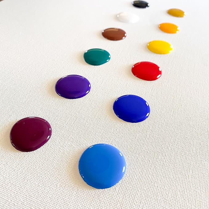 milo Acrylic Paint Set of 12 Colors | 16 oz Bottles | Student Primary Colors Acrylics Painting Pack | Made in the USA | Non-Toxic Arts & Crafts Paints for Artists & Hobby Painters