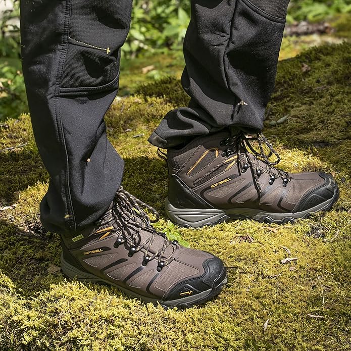 NORTIV 8 Men's Ankle High Waterproof Hiking Boots Outdoor Lightweight Shoes Trekking Trails Armadillo