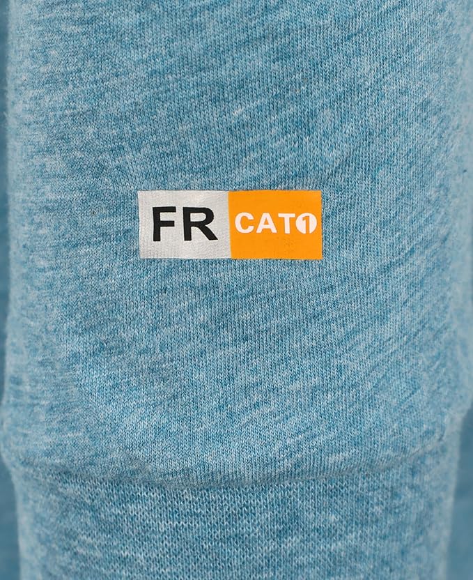 KONRECO FR Shirts for Men Summer Two Tone 4oz Lightweight Flame Resistant/Fire Retardant CAT1 Work T-Shirt Baselayer