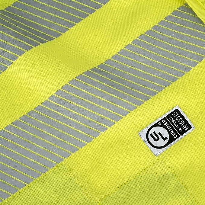 Oberon FR ARC Rated Hi Vis Safety Vest - Flame Resistant with Reflective Tape - Class 2 – 10 Cal - Hi Vis Yellow